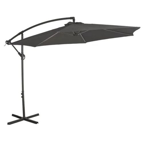 Parasol Excentrique Aktive Garden - Diamtre 270 Cm - Mt Aluminium Gris