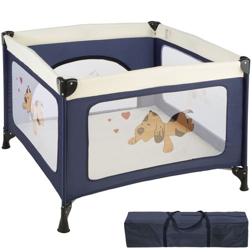 Tectake Parc Bb Pliable Avec Matelas Et Sac De Transport 105 Cm X 105 Cm X 78 Cm Bleu