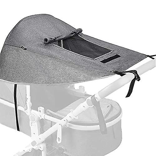 Pare-Soleil Buggy Pare-Soleil Universel Pour Landau Pour Poussettes Poussettes Protection Uv Rsistant  L'eau Facile  Installer Avec Fentre De Visualisation Poussette Gris