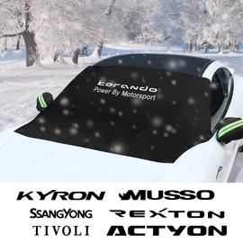 Pare-soleil pare-brise pare-brise pour voiture, protection anti-neige,  accessoires extérieurs pour automobile Ssangyong Korando Kyron Musso Rexton  Tivoli Actyon