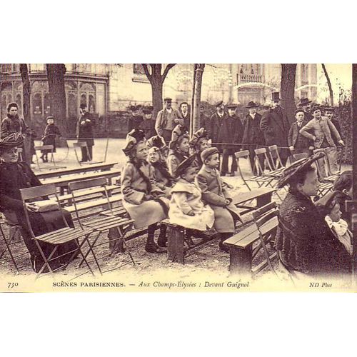 Paris 8e - Aux Champs Elysees - Devant Guignol - Reedition D'une Cpa - 1er Choix - Ref 022 003