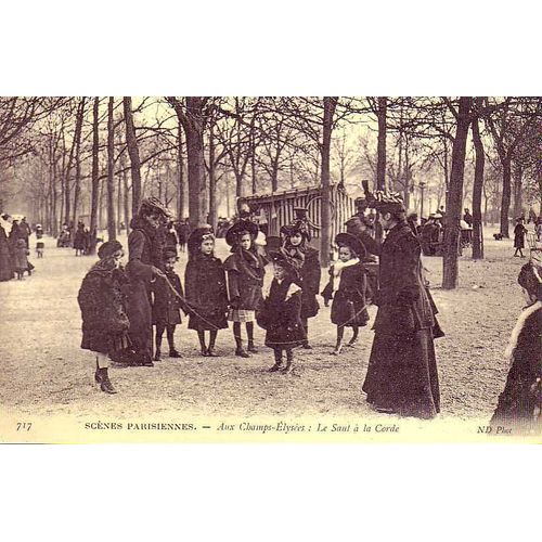 Paris 8e - Aux Champs Elyses - Le Saut A La Corde - Rdition D'une Cpa - 1er Choix - Ref 021 998