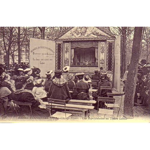Paris 8e - Aux Champs Elysees - Representation Au Theatre Guignol - Reedition D'une Cpa - 1er Choix - Ref 022 004
