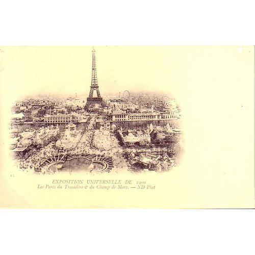 Paris - Exposition Universelle De 1900 - Les Parcs Du Trocadero Et Du Champ De Mars - Reedition D'une Cpa - 1er Choix - Ref 022 033