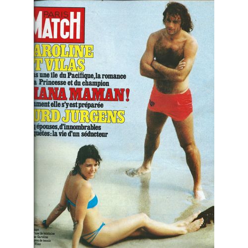 Paris Match 02/07/1982 Caroline De Monaco & Vilas, Elvis Presley, Sylvie Vartan, Roger Vadim, Catherine Leprince, Jean Lefebvre, Hallyday & Nathalie Baye, Jean Lr Poulain, Romy Schneider, Lady Di