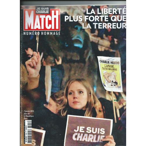 Paris Match 12/01/2015 Je Suis Charlie Numro Hommage, Julie Ferrier, Michel Houellebrcq, Larry Clark, Julian Casablancas, Charlelie Couture, Cameron Diaz 