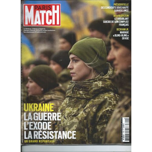 Paris Match 24/02/2022 Ukraine, Antoine De Caunes, Xinyi Cheng, Tears For Fears, Arnaud Tsamere, Lily James, Dadju, Brooklyn Beckham & Nicola Peltz, Affaie Epstein, Beckham Jr.