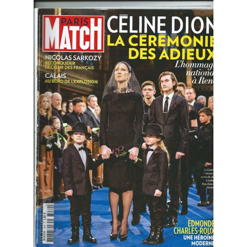 Paris Match 28/01/2016 Cline Dion, Valrian, Jean-Jaques Beineix, Steven Wilson, Pierre Berg, Leonardo Dicaprio, Charlne & Albert De Monaco Au Vatican, Enora Malagr, Kate Del Castillo,  Beigebeger