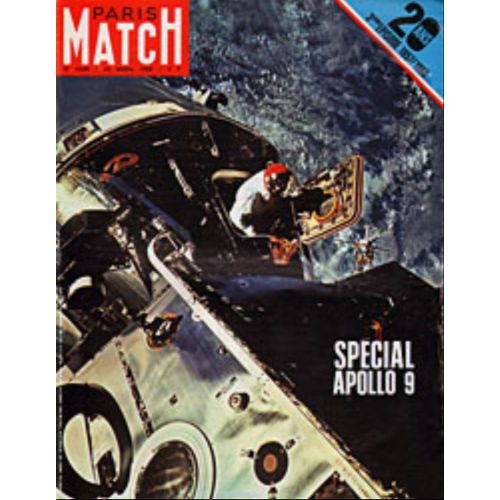Paris Match N 1038 : Apollo Ix, Le Mariage De John Lennon, Johnny Hallyday - 29 Mars 1969