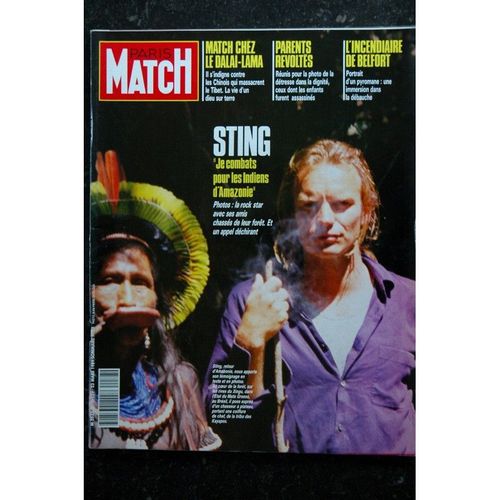 Paris Match N 2078 23 Mars 1989 Sting Cover + 14 P. - Isabelle Huppert - Richard Bohringer - Jean Nouvel - 138 Pages