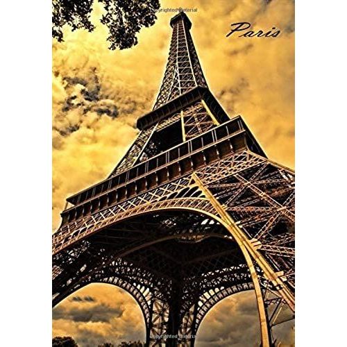 Paris: Paris Book B5 Dotted Notebook, 7x10 Dot Grid Journal, Travelers Notebook, Diary, Planner 120 Pa   de Amara  Format Broch 
