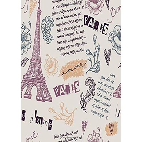 Paris: Paris Book, B5 Dotted Notebook, 7x10 Dot Grid Journal, Travelers Notebook, Diary, Planner 120 Pages, V.10   de Amara  Format Broch 