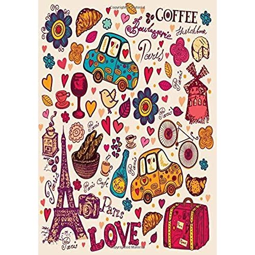 Paris: Paris Book B5 Dotted Notebook, 7x10 Dot Grid Journal, Travelers Notebook, Diary, Planner 120 Pages, V.2   de Amara  Format Broch 