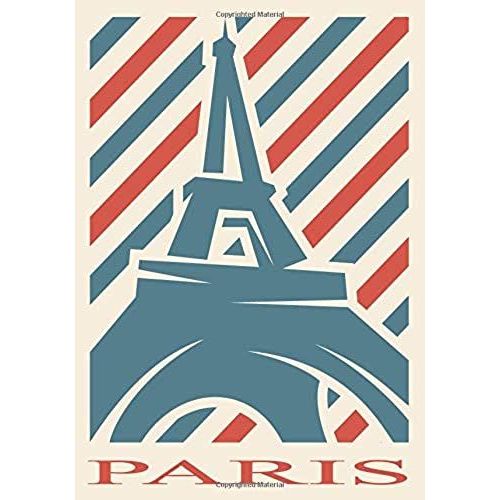 Paris: Paris Book, B5 Dotted Notebook, 7x10 Dot Grid Journal, Travelers Notebook, Diary, Planner 120 Pages, V.20   de Amara  Format Broch 