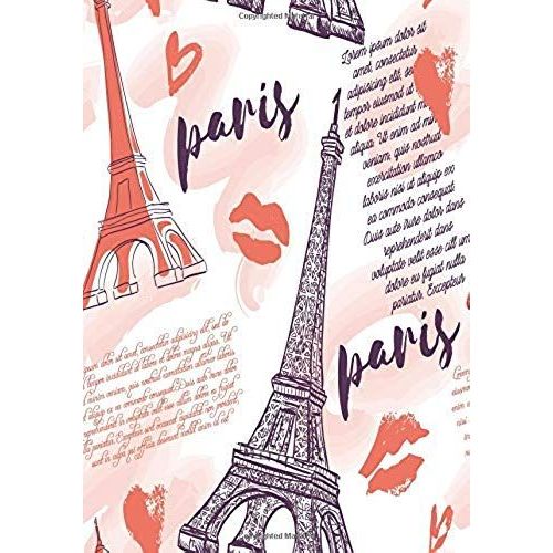 Paris: Paris Book, B5 Dotted Notebook, 7x10 Dot Grid Journal, Travelers Notebook, Diary, Planner 120 Pages, V.22   de Amara  Format Broch 