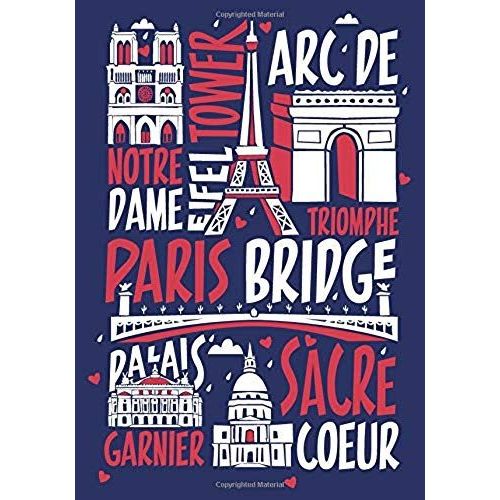 Paris: Paris Book, B5 Dotted Notebook, 7x10 Dot Grid Journal, Travelers Notebook, Diary, Planner 120 Pages, V.23   de Amara  Format Broch 