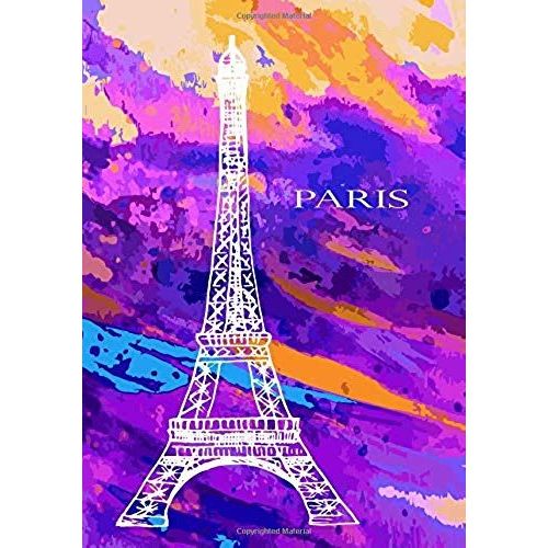 Paris: Paris Book, B5 Dotted Notebook, 7x10 Dot Grid Journal, Travelers Notebook, Diary, Planner 120 Pages, V.24   de Amara  Format Broch 