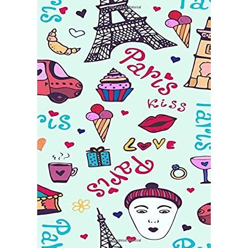 Paris: Paris Book, B5 Dotted Notebook, 7x10 Dot Grid Journal, Travelers Notebook, Diary, Planner 120 Pages, V.26   de Amara  Format Broch 
