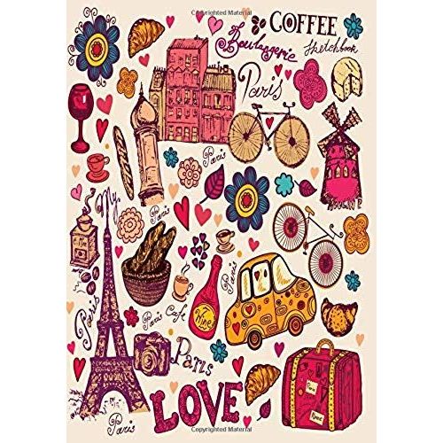 Paris: Paris Book, B5 Dotted Notebook, 7x10 Dot Grid Journal, Travelers Notebook, Diary, Planner 120 Pages, V.3   de Amara  Format Broch 
