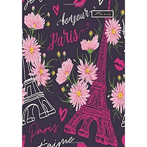 Paris: Paris Book, B5 Dotted Notebook, 7x10 Dot Grid Journal, Travelers Notebook, Diary, Planner 120 Pages, V.32   de Amara  Format Broch 