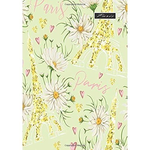 Paris: Paris Book, B5 Dotted Notebook, 7x10 Dot Grid Journal, Travelers Notebook, Diary, Planner 120 Pages, V.35   de Amara  Format Broch 