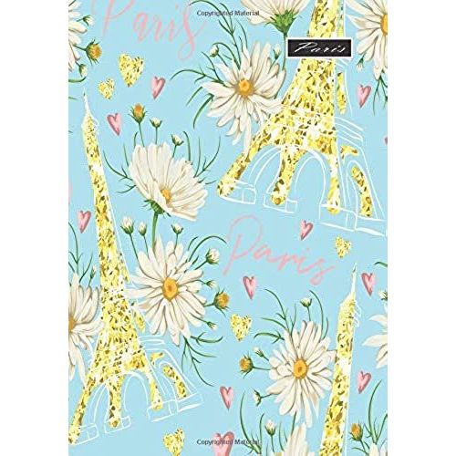 Paris: Paris Book, B5 Dotted Notebook, 7x10 Dot Grid Journal, Travelers Notebook, Diary, Planner 120 Pages, V.36   de Amara  Format Broch 