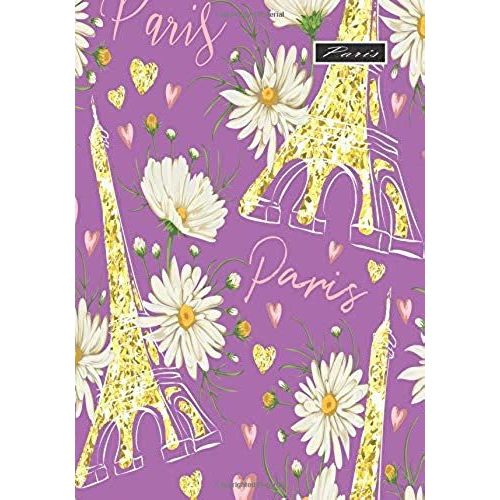 Paris: Paris Book, B5 Dotted Notebook, 7x10 Dot Grid Journal, Travelers Notebook, Diary, Planner 120 Pages, V.37   de Amara  Format Broch 