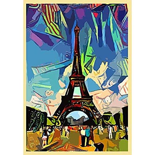 Paris: Paris Book, B5 Dotted Notebook, 7x10 Dot Grid Journal, Travelers Notebook, Diary, Planner 120 Pages, V.39   de Amara  Format Broch 