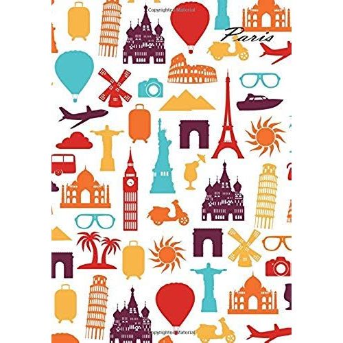 Paris: Paris Book, B5 Dotted Notebook, 7x10 Dot Grid Journal, Travelers Notebook, Diary, Planner 120 Pages, V.4   de Amara  Format Broch 