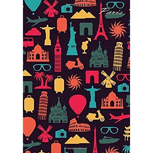 Paris: Paris Book, B5 Dotted Notebook, 7x10 Dot Grid Journal, Travelers Notebook, Diary, Planner 120 Pages, V.5   de Amara  Format Broch 
