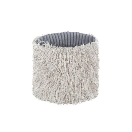 Paris Prix - Pouf Rond Imitation Fourrure 