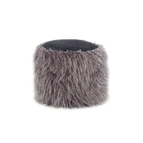 Paris Prix - Pouf Rond Imitation Fourrure 