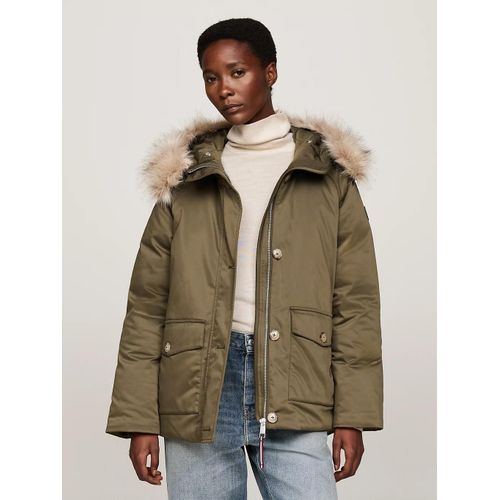 Parka Dperlante Rembourre  Capuche Padded Parka With Fur/Platinum Olive - M