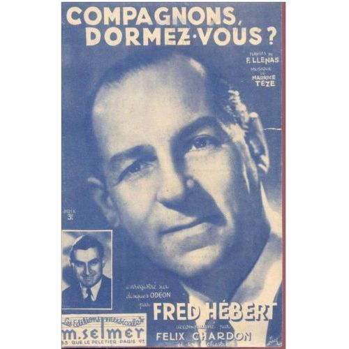 Partition Ancienne -  Compagnons Dormez Vous - Fred Hebert - Editions Selmer