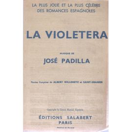 Partition La Violetera de José Padilla Rakuten
