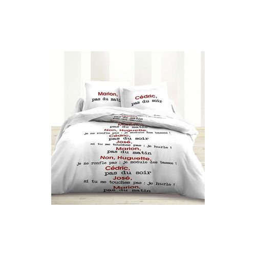 Parure De Couette 100% Coton Today 220x240 3pcs Scene De Menage Script