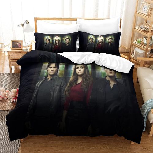 Parure De Lit 3d The Vampire Diaries, Ensemble De Literie  La Mode Et Amusant, Housse De Couette, Housse De Couette Douce Et Confortable