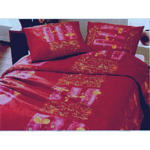 Parure De Lit Pour 2 Personnes - 100% Neuve : 1 Housse De Couette 2 Taies D'oreillers - Taie Oreiller Couverture Couvre-Lit Imprim Drap Graphique Rouge Jaune  Fleurs Coussin D'oreiller - 220 X 240