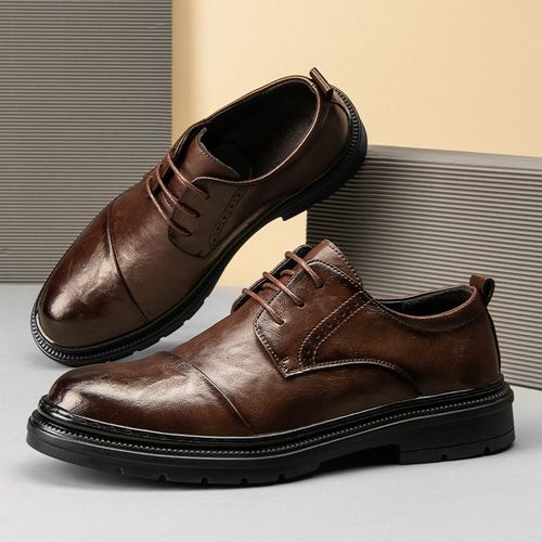 Parzival-Bottes Classiques En Cuir Vritable Pour Hommes,Chaussures D'affaires Formelles,Bottes De Rinage De Travail  Plateforme,Bottes De Marque Noires,Automne,2024 - 40