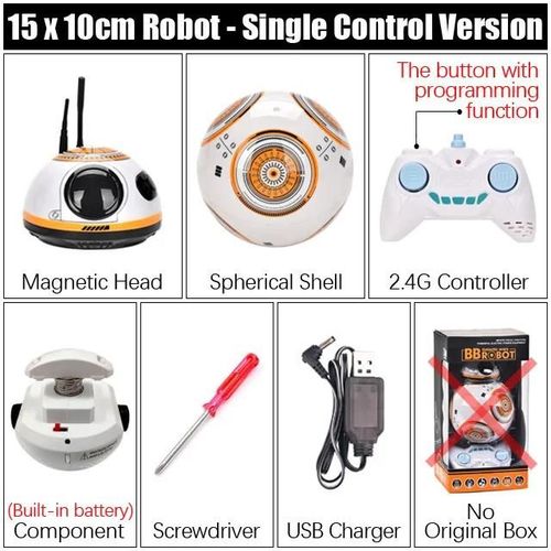Pas de bote d'origine - Free Shipping BB-8 Ball Star Wars RC Action Figure BB 8 Droid Robot 2.4G Remote Control Intelligent Robot BB8 Model Kid Toy Gift