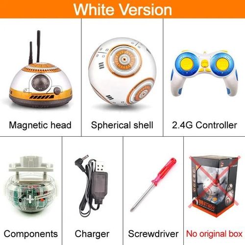 Pas de boite d'origine - Robot Intelligent 2.4g Bb8 Amlior, Rc 20.5cm, Voiture Jouet Pour Enfants Avec Musique, Tlcommande, Figurine D'action