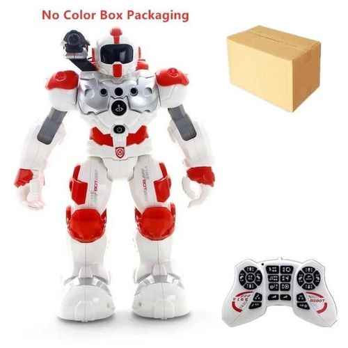 Pas de bote de couleur bleue - Robot  programmation intelligente RC, dtection de geste, jet'eau, lance des projectiles chantants et dansants, tlcommande, jouets
