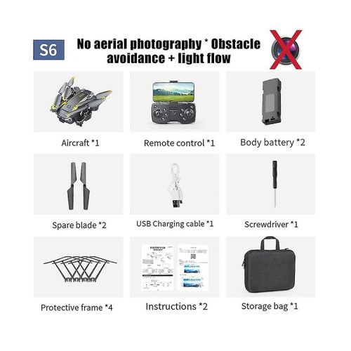 Pas De Camra Pliable Drone Tlcommande Avion Jouets Avec Fonction Dvitement Automatique DObstacles Pour Cadeau 2pcs Batterie