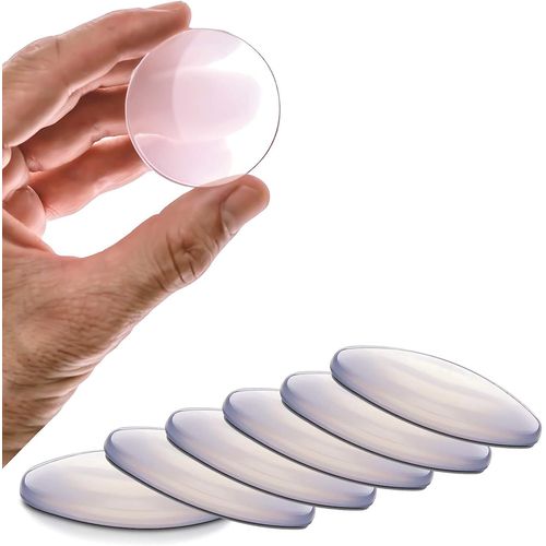 Pasinfo Bute De Poigne De Porte Murale La Plus Solide 5.08cm Ensemble. 6 Morceaux De Bouton De Porte En Caoutchouc Transparent, Coussin De Protection Murale Ronde. Protecteur Mural Silencieux Pour Poigne