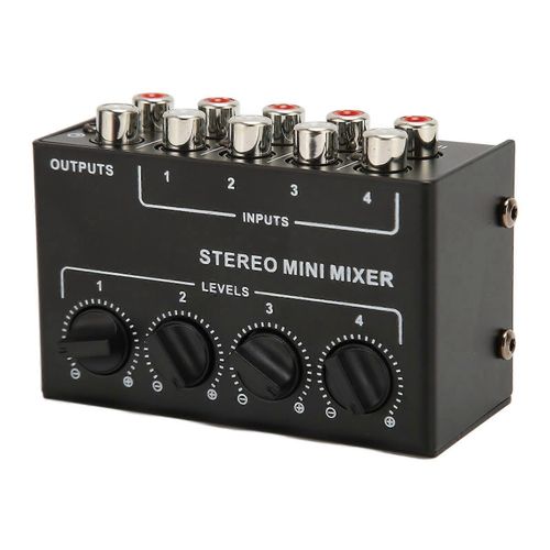 Passive Mixer 4 Channel Line Mixer Mini Sound Mixer Stereo Line Mixer For Tuning Mixing Instruments Playback Devices