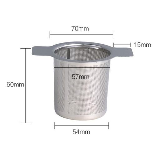 Passoire  Th En Acier Inoxydable, Avec Caover, Rutilisable, Feuille De Th, Filtre  pices, Filtre  Mailles Fines, Infuseur  Caf Et  Th Avec Poigne