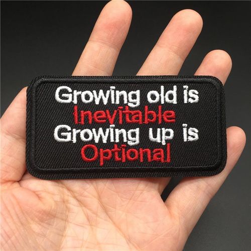 Patch Brod Punk Noir Et Blanc Pour Vtements,tiquette De Badge  Repasser Pour Veste, Rayures Et Lettres Appliques - Type Or