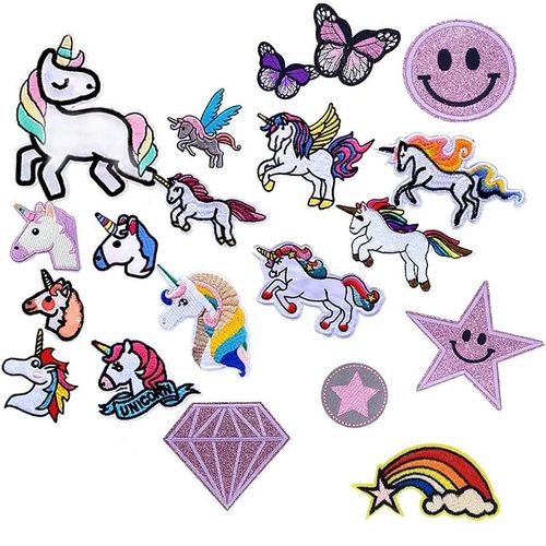 Patch Thermocollant Enfant 20 Pcs Patches Brod En Forme De Licorne ,Papillon, Coudre Ou  Coller Avec Fer  Repasser