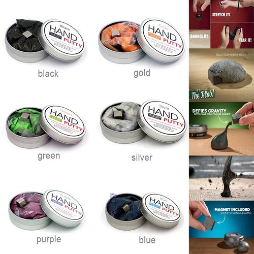 Pte  Modeler En Plasticine Pour La Main, 6 Couleurs, Aimant Puissant, Pte  Modeler En Caoutchouc, Boue De Caoutchouc, Breloques, Jouets ducatifs Amusants