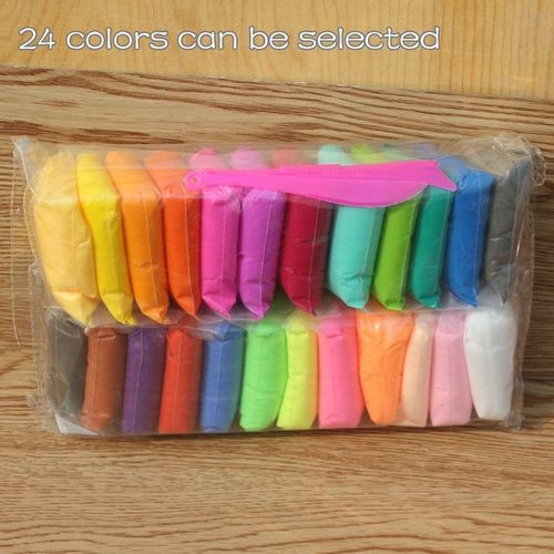 Pte  Modeler Pour Bb, Soins Pour Bb, Schage  L'air, Empreinte De Main, Impression, Outil De Moulage, Bricolage, Jouet En Plasticine Souple, Argile Polymre - 24pcs